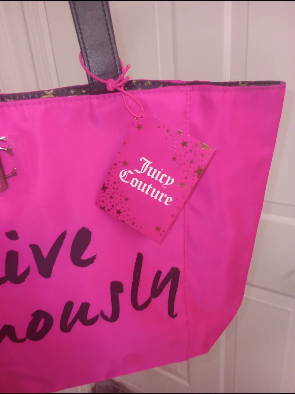Juicy Couture Hot Pink 'Live Famously' Tote